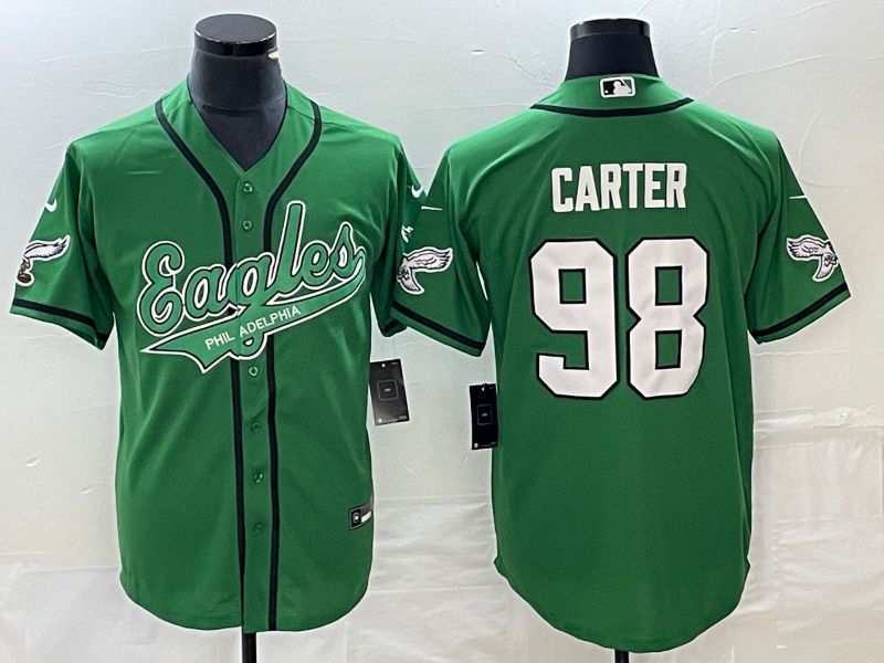 Men Philadelphia Eagles #98 Carter Green Co Branding Game NFL Jersey style 1->philadelphia eagles->NFL Jersey